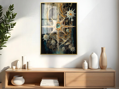 Mystical Sacred Geometry Abstract AI Wall Art