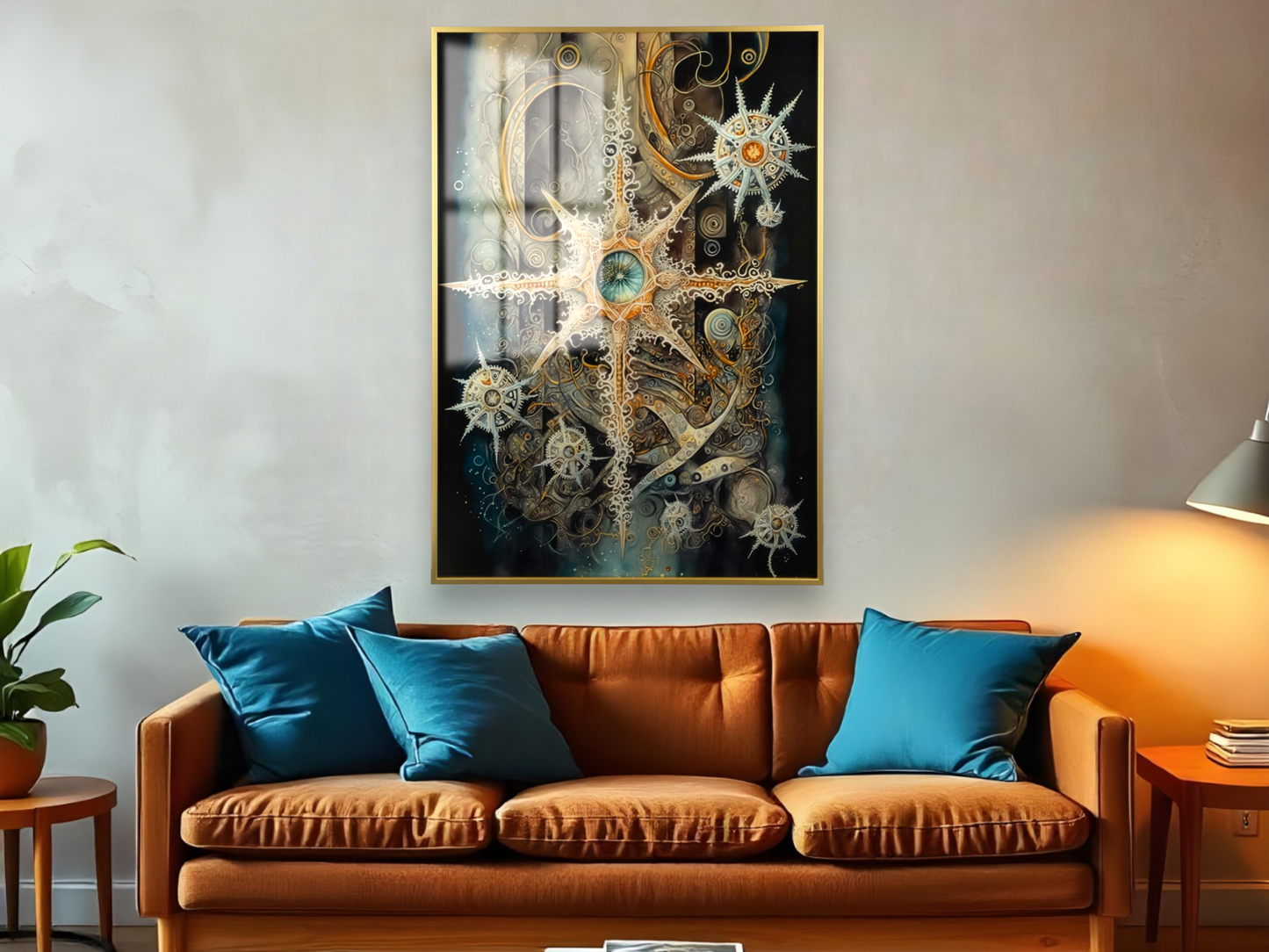 Mystical Sacred Geometry Abstract AI Wall Art