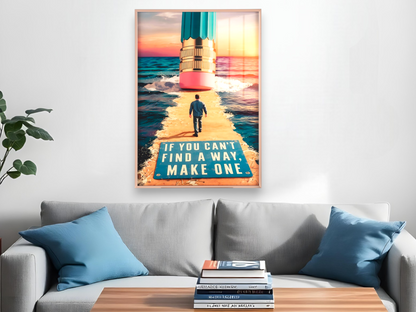 If You Can't Find A Way Motivational Quotes Wall Art